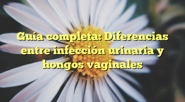 Guía completa: Diferencias entre infección urinaria y hongos vaginales