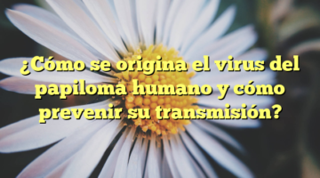 ¿Cómo se origina el virus del papiloma humano y cómo prevenir su transmisión?