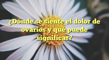 ¿Dónde se siente el dolor de ovarios y qué puede significar?