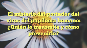 El misterio del portador del virus del papiloma humano: ¿Quién lo transmite y cómo prevenirlo?
