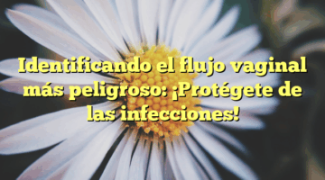Identificando el flujo vaginal más peligroso: ¡Protégete de las infecciones!