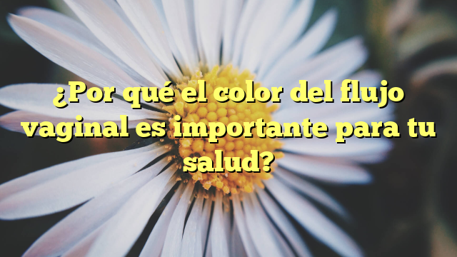 ¿Por qué el color del flujo vaginal es importante para tu salud?