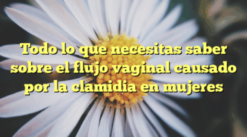 Todo lo que necesitas saber sobre el flujo vaginal causado por la clamidia en mujeres