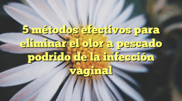 5 métodos efectivos para eliminar el olor a pescado podrido de la infección vaginal
