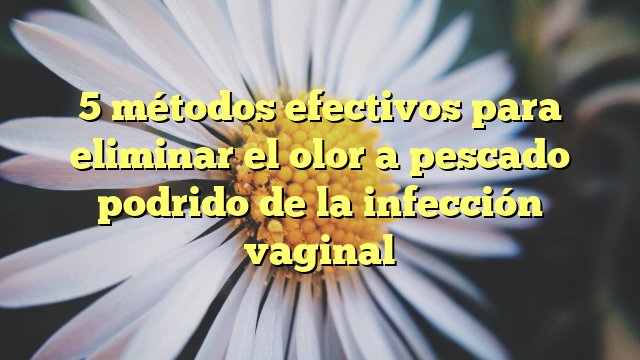 5 métodos efectivos para eliminar el olor a pescado podrido de la infección vaginal
