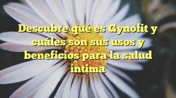 Descubre qué es Gynofit y cuáles son sus usos y beneficios para la salud íntima