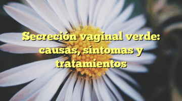 Secreción vaginal verde: causas, síntomas y tratamientos