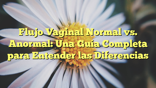 Flujo Vaginal Normal vs. Anormal: Una Guía Completa para Entender las Diferencias