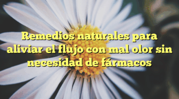 Remedios naturales para aliviar el flujo con mal olor sin necesidad de fármacos