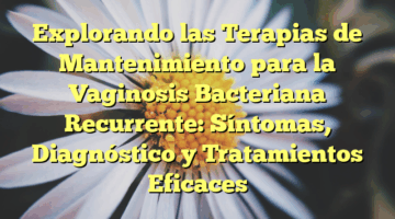 Explorando las Terapias de Mantenimiento para la Vaginosis Bacteriana Recurrente: Síntomas, Diagnóstico y Tratamientos Eficaces